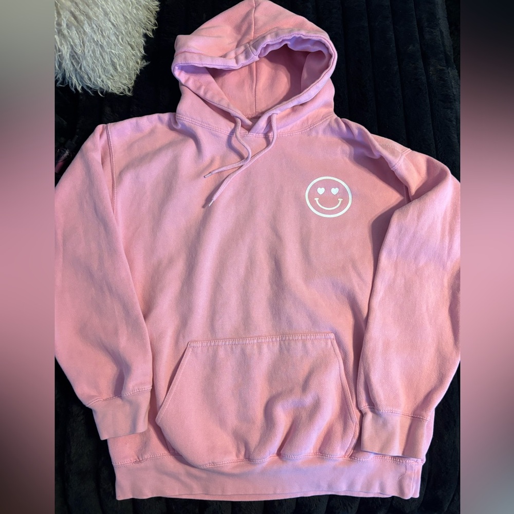 The Shop Forward Pink Hoodie with Smiley Face